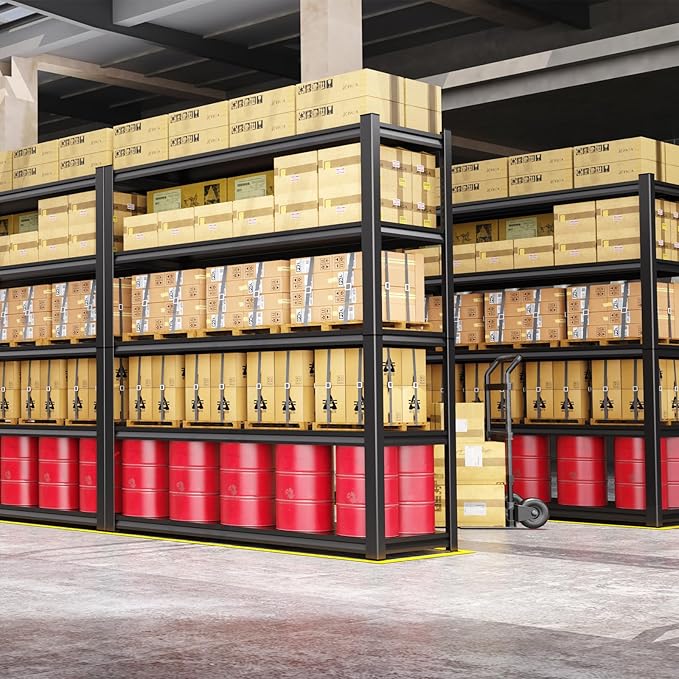 Set of 2 71.2"H-35"W All Metal Garage Shelving-2050LBS 5 Tier Storage Shelves,Adjustable Heavy Duty Shelving Unit and Storage Large Rack,Utility Steel Shelf For Shop Warehouse Industrial 71.2"x35"x16"