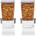 OXO Good Grips Countertop Cereal Dispenser, Clear/White (Pack of 2)