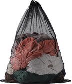 Kimmama Heavy Duty Coarse Mesh Drawsting Laundry Bag, 24'' x 36'' Super Sturdy Draw String Bag,Jumbo Net Cord Bag for Factories,College,Dorm,Travel,Outdoor,Storage