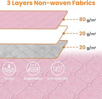 Fab totes 24 Gallons Clothes Storage, Foldable Thick Fabric Blanket Storage Bags, Containers for Organizing Bedroom, Closet, Clothing, Comforter, Organization with Handle (8 Pack,Pink)