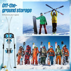 Soulchen 2 Pcs Ski & Snowboard Wall Rack for Garage, Ski Storage Rack, Snowboard Storage, Winter Gear Organizer for Garage, Winter Gear Organizer(Black Blue)
