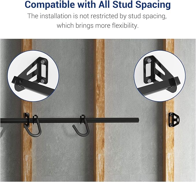 FLEXIMOUNTS 4 Bike Storage Rack, Heavy Duty Wall Mount Hanger for Home & Garage, Holds Up to 200lbs