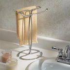 iDesign T-Shape Countertop Hand Towel Holder - Set of 2 - Chrome