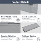 DIMJ Drawer Organizer Clothes - Underwear Organizer Small Sock Organizer Closet Organizers and Storage Box Dresser Drawer Dividers for Baby Clothes,Bra,Socks, Belt, Tie, Set of 12, Grey