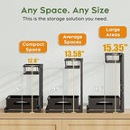 Under Sink Organizer, 2 Pack Cabinet Organizer for Kitchen, Height Adjustable Pull Out Heavy Duty 2 Tier Metal Under Sink Storage for Bathroom Pantry (Black, 1 Pack)