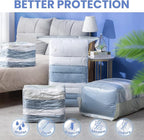 8 Pack Vacuum Storage Bags, Jumbo Cube 31x40x15 Inch, Extra Large Vacuum Seal Bgas for Comforters, Blankets, Pillow, Quilts, Space Saver Clost Oragnization, Clear