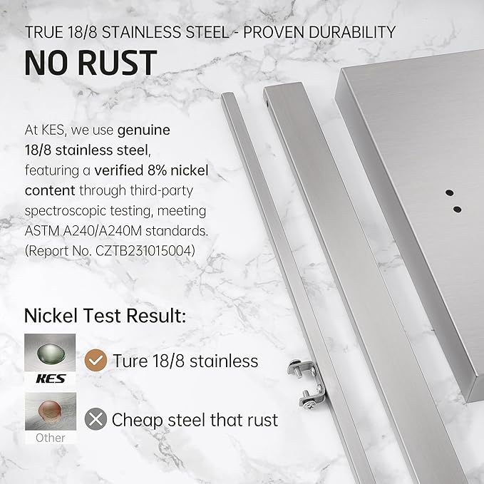 KES Freestanding Towel Rack for Bathroom, Floor Towel Racks for Bathroom with Weighted Base 2-Tier, Double Bath Towel Holder 18/8 Stainless Steel Brushed Finish, BTH231-2