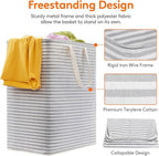 Lifewit 2 Pack Laundry Basket 100L Each, Collapsible Clothes Hamper with Reinforced Handles, Freestanding Waterproof Design for Bedroom and Laundry Room, Grey 200L Total