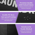 3Pack Folding Clothes Hamper with Handles, 95L Tall Laundry Basket Organizer, Durable Laundry Bags, Large Dirty Clothes Hamper for Family, Travelling, Camping, Purple + Pink + Black