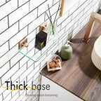 KOKOSIRI Glass Shelf Bathroom Hardware Kitchen Rack 12-Inch Floating Wall Shelves for Living Room, Shower Storage Champagne Bronze Steel B1107CPG-L12