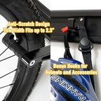 CyclingDeal Bike Wall Mount Rack - Adjustable Indoor Outdoor Storage Vertical Cycling Hook Hanger Organiser - Safe & Secure for Storing MTB Road Bicycles in Garage or Home - Classic 3 Bikes