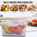 Bread Box Bread Boxes for Kitchen Counter Airtight, Time Recording Bread Storage Container with Lid, Bread Keeper for Homemade Bread, Toast, Bagel, Donut and Cookies, White