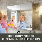 30x24 Bathroom Medicine Cabinet with Mirror,Aluminum Alloy Frame with Mirror Side Panels,Surface or Recessed Medicine Cabinet with Adjustable Shelves,Assembly Required