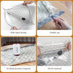 Travel Vacuum Storage Bags with USB Electric Pump, 18 Pack Compression Seal Bags for Luggage and Suitcase, Space Saver for Clothes and Clothing