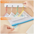 JARLINK A4 Letter Size 30 Pack 10 Colors Zipper Mesh Document Pouch, Mesh Bags for Board Games & Puzzles, Waterproof Document Zipper Pouches for Office School Supplies, Toys, Cosmetics Travel Storage
