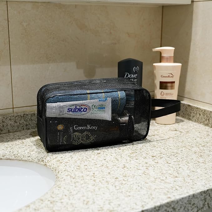 Mesh Shower Caddy Bag for Bathroom Gym Camping Portable Travel Mesh Toiletry Bag for Women Men