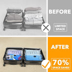SpaceAid Travel Vacuum Bags for Luggage with Electric Pump, 18 Pack Vacuum Seal Bags for Clothing Travel, Space Saver Compression Bag for Backpack and Suitcase