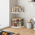 Bathroom Counter Organizer,Countertop Organizer,Vanity Organizers,Bathroom Storage,Bathroom Sink Caddy,Counter Shelf,Corner Counter,Corner Shelves(White)