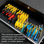 Cenfoge Plier Organizer, Plier Rack, Plier Holder and Cutter Organizer with Non-Slip Rubber Base, PlierOrganizer for Tool Box Drawer, 40 Slots, Tool Storage, Plier Rack (4 PC-Yellow)