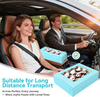 3-Set Cupcake Boxes Bulk with Clear Display Window Hold 12 Standard Cupcakes, Disposable Food Grade Blue Cupcake Carrier Cupcake Container, Perfect for Cupcakes Muffins Cookies Pastries