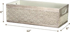 Creative Scents Dublin Silver Bathroom Decor Box Toilet Paper Holder Storage Basket - Decorative Toilet Tank Topper Bathroom Storage Organizer - Bathroom Sink Organizer Countertop Container