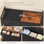 Laundry Sorter, Rolling Laundry Hamper with 3 Section Pull-Out Bags, Laundry Basket Organizer with 2 Drawers & 2-Tone Top Panel, Laundry Hamper with Wheels for Laundry Room Organization, Bathroom
