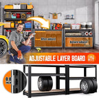 Set of 2 Garage Shelving-2050LBS 5 Tier Storage Shelves,Adjustable Heavy Duty Metal Shelving Unit and Storage Large Rack,Utility Steel Shelf For Shop Warehouse Industrial Pantry Basement 71"x35"x16"