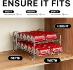 Simple Houseware Dual Row Front Loading Can Dispenser, Chrome