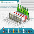 Upgraded Drink Organizer for Fridge, Space-Saving Fridge Drink Organizer, Automatic Pusher Glide and Adjustable Width Drink Dispenser for Fridge - Holds Up to 25 Cans (5 Rows White)