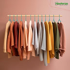 NEATERIZE Clothes Hangers Plastic 100 Pack for Adults - Plastic Hangers, The Perfect Coat Hanger and Space Saving Clothes Hangers for Closet - Aqua Hangers