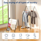 Whitmor Spacemaker Folding Drying Rack, Indoor Clothes Organizer with Patent-Pending Design, Space Saving, 6" L x 26" W x 51.5" H, Grey