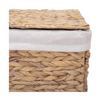 Seville Classics Premium Natural Handwoven Portable Laundry Bin Basket with Carrying Handles, Natural Water Hyacinth, Rectangular, Volume: 2.5 bushels or 3.1 cu. ft, 18.5" W x 12.2" D x 24" H