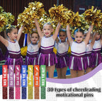 Kigeli 30 Pcs Spirit Clips Cheer Pins Cheerleader Gifts Clothes Pins for Backpacks Competition Glittered for Team Cheer Gifts Stuff Supplies Party Favors Accessories Bulk(Multicolor,Shiny)