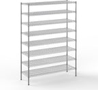 18" Deep x 54" Wide x 74" Height Wire Shelving Kit | 8-Tier | NSF Commercial Storage Rack Unit