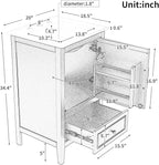 20 in Small Bathroom Vanity with Sink,Solid Wood Modern Single Bathroom Sink Cabinet with Soft Closing Door and Drawer,Freestanding White