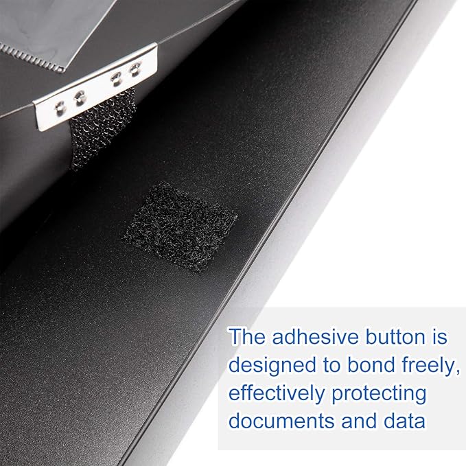 A4 Storage File Boxes Plastic Archives Cases with Lid, File Folder Organizer Document Filing Box for Office, Letter Size Paper,31×4×24 cm, Black(Pack of 4)