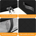 StorageRight Under Bed Storage Bags 8 Pack, 40L Large Clothes & Comforter Storage Containers with Clear Window, Breathable Fabric Organizer for Blankets, Bedding, Seasonal Clothing, Black