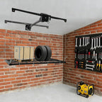 Overhead Garage Storage Rack, Heavy-Duty Ceiling Mounted Lift System and Storage Organizer, Heavy Duty Metal Overhead Storage Organizer System for Maximizing Overhead Space