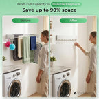 Laundry drying rack wall mount(28-INCH White), a wall mount clothes drying rack solution with reinforced metal frame, easy installation in tight spaces and foldable; drying rack clothing wall mounted.
