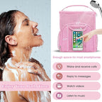 Attmu Mesh Shower Caddy Portable Dorm Tote Bag, Quick Dry Hanging Toiletry Bag, Large Capacity Shower Bag for College Dorm Room Essentials for Boys and Girls for Bath Camping (Light Pink)