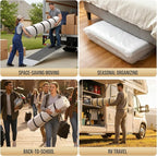 TAILI Mattress Vacuum Bag, King/Califonia King Mattress Vacuum Storage Bag with 4 Straps, Sealable Bag for Memory Foam, Latex, Easy Moving, Transport and Storage
