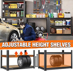 (2-Pack) 71" H-28 W-12 D Garage Shelving - 5 Tier Heavy Duty Metal Storage Shelves, Adjustable Steel Rack Units, Industrial Utility Shelving for Pantry, Basement, Warehouse & Home Organization