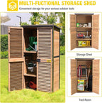 Aivituvin Outdoor Storage Shed with Floor - Strong Metal Frame, Adjustable Shelves, Ventilated Blinds - Ideal for Garden Tools Cabinets Waterproof - Best in Sheds & Outdoor Storage