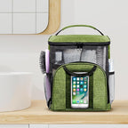 Attmu Portable Shower Caddy College Tote Bag, Quick Dry Hanging Toiletry Bag, Large Capacity Mesh Shower Caddy Portable for College Dorm Room Essentials for Boys and Girls for Bath Camping (Green)