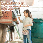 2 Pieces Egg Basket Mini Egg Collecting Bags Gathering Basket with 7 Pouches for Easter Farmhouse Chicken Hen Duck Goose Housewife Garden Transporting Storage, 8 x 2.6 Inch(Lovely)