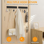 2Pcs Magnetic Key Holder For Fridge With 10 Hooks, Magnetic Utensil Holder For Wall, Strong Magnetic Key Hanger Hook Organizer, Magnent Key Rack For Kitchen Metal Door Grill Tool Coat Towel Purse