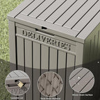 Package Delivery Box for Outside, 48 Gallon Storage with Lockable Secure, Large Double Wall Resin Outdoor Package Delivery Waterproof Deck