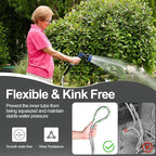 SPECILITE 200ft 304 Stainless Steel Garden Hose Metal, Heavy Duty Water Pipe with Nozzles for Yard, Outdoor - Flexible, Never Kink & Tangle, Puncture Resistant (Sliver)