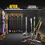 Ski & Snowboard Wall Rack for Garage - Fits Any Ski/board, Damage-Free Storage, Multi-color 4pck