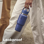 Hydro Flask Travel Water Bottle - Insulated Stainless Steel - Wide Straw Lid, Non Spill, Leakproof in 24 Oz Popstar Pink
